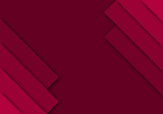 red background geometric overlap layer paper cut on dark with space design
