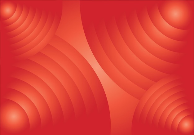 Red banner background with circles