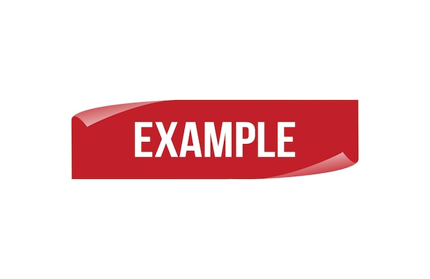 Red banner Example on white background