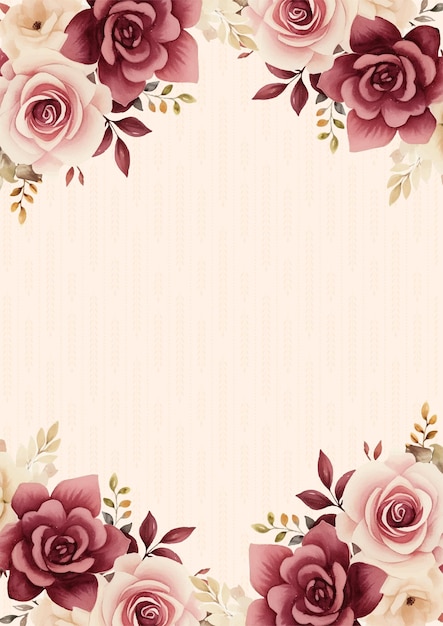 red beige and pink modern trendy vector design frame background fall boho template