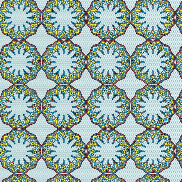 red blue mandala pattern background tile pattern design vector pattern coloring pattern