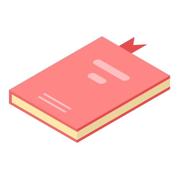 red book icon isometric of red book vector icon for web design isolated on white background