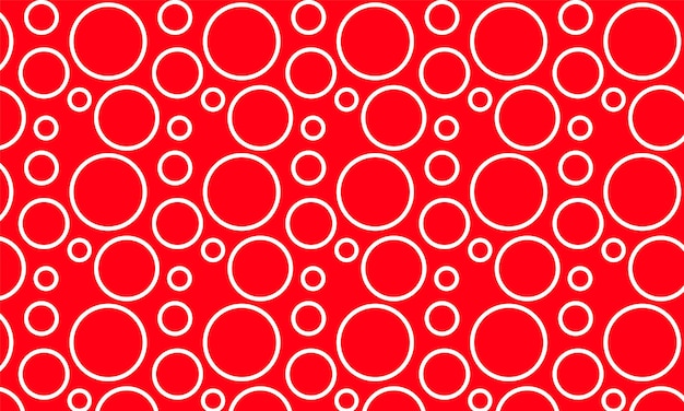 red circles with white circles on a red background