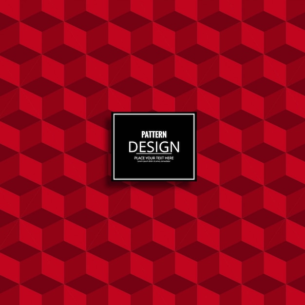 Red cubes pattern