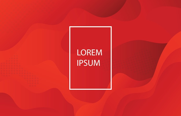 Red Dynamic Geometric Background Wavy Shape Halftone