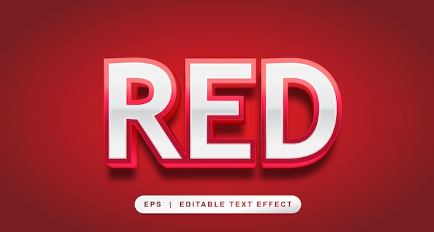 red editable text effect