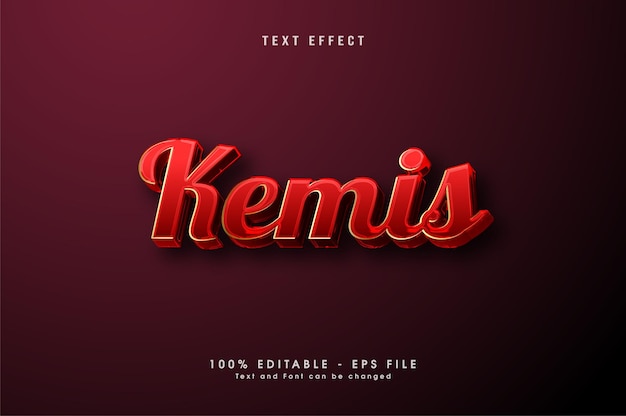 Red elegant text effect on purple background