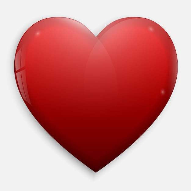 Red Glossy Heart.