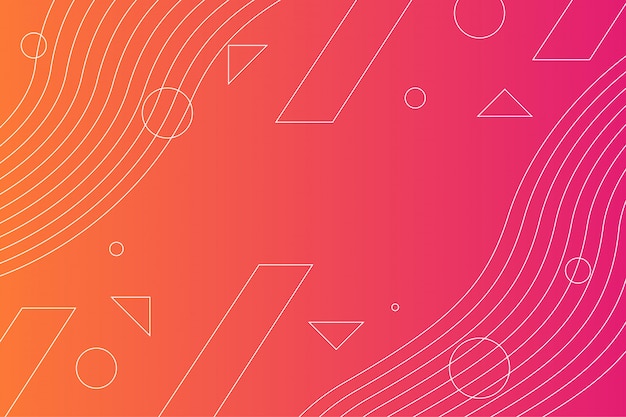 Red gradient geometric line background