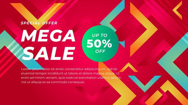 red green and orange vector abstract gradient sale background with simple geometric shapes for cover design book design poster cd cover flyer website backgrounds or advertising