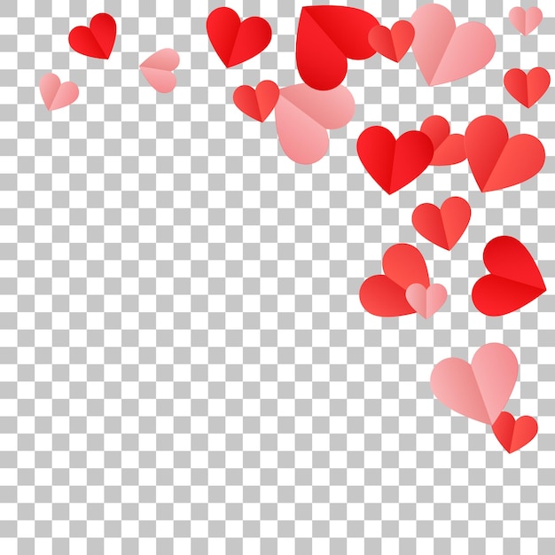 Red Hearts Confetti Background St Valentines Day pattern Love Sweet Moment