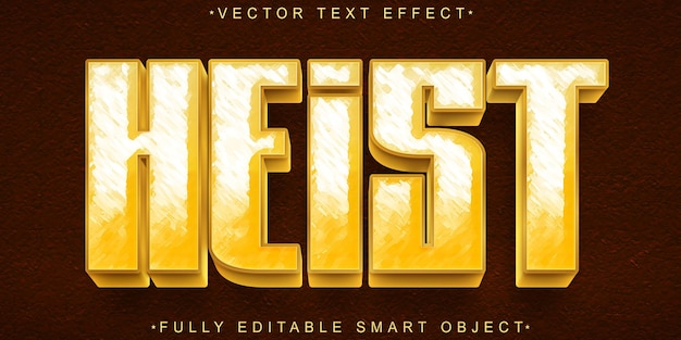 Red Heist Vector Fully Editable Smart Object Text Effect