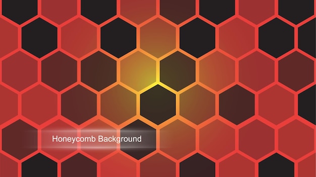 Red honeycomb background with future modern concept