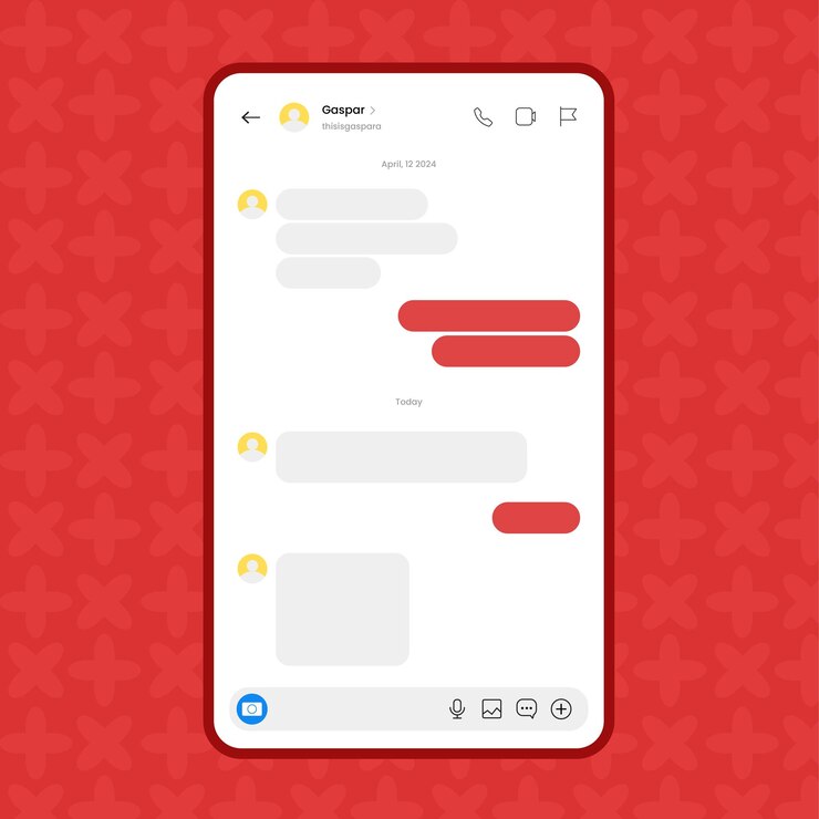Vektör red instagram chat direcct message