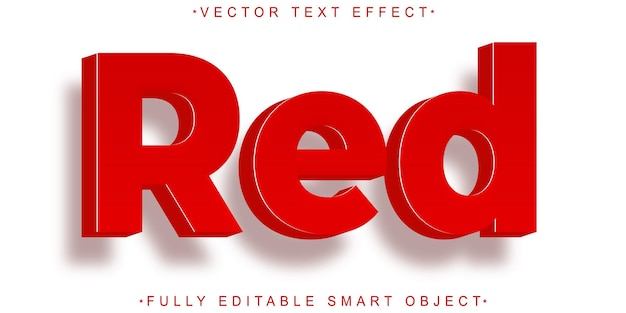 red light vector fully editable smart object text effect