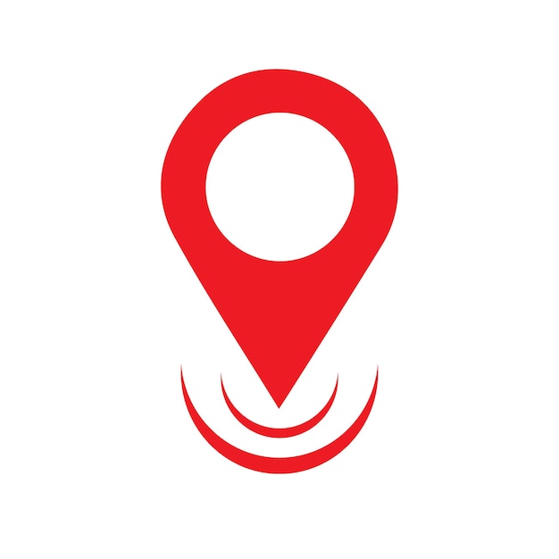 red marker with a white dot on it location icon design location map symbol vector