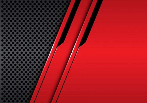 red metallic black line futuristic grey circle mesh background.