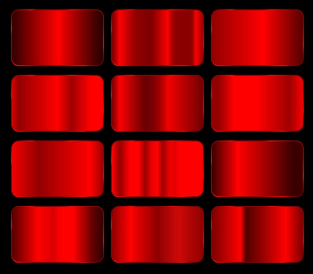 red metallic gradients of the collection chrome christmas gradient set
