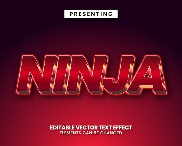 Red metallic text effect