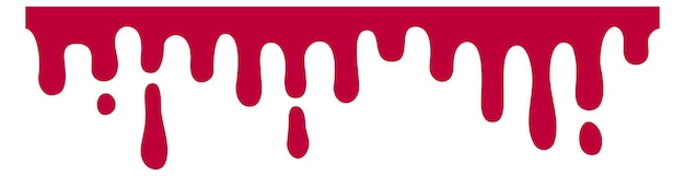 Red paint dripping Blood drop Bleeding border