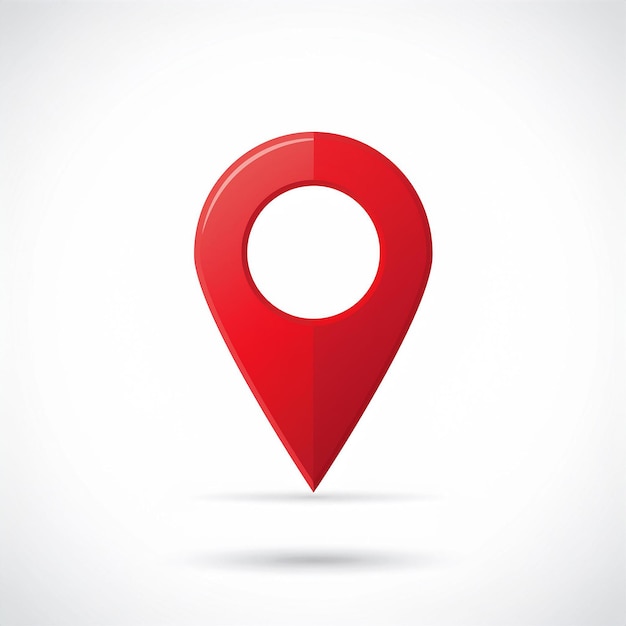 red pin with a pin on it