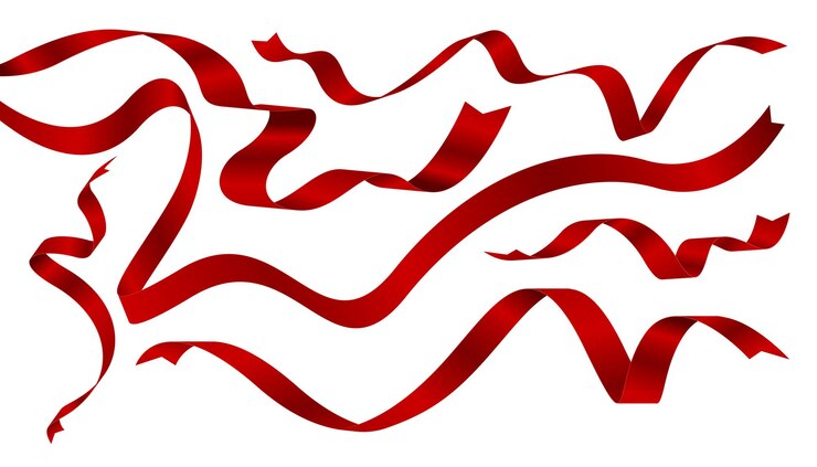 Vektör red ribbons design isolated on white background vector illustration