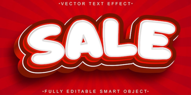 red sale vector fully editable smart object text effect