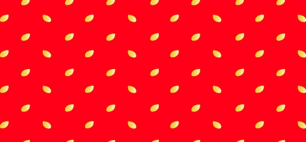 Red strawberry texture with seamless yellow strawberry seed pattern on a red background vector