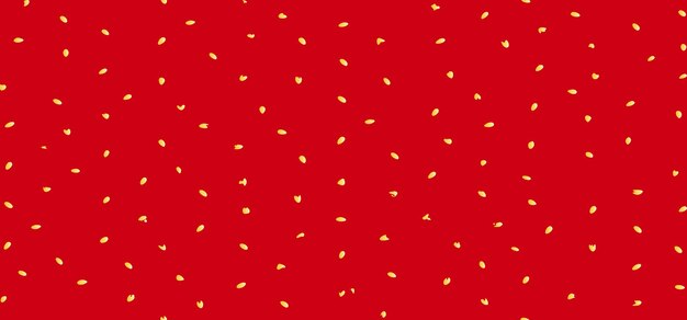 Red strawberry texture with seamless yellow strawberry seed pattern on a red background vector