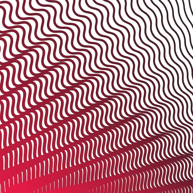 Red stripes wave seamless pattern abstract vector image