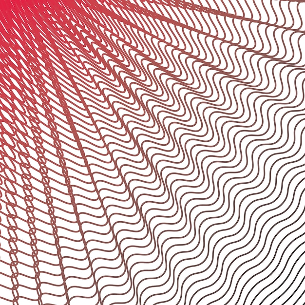 Red stripes wave seamless pattern abstract vector image
