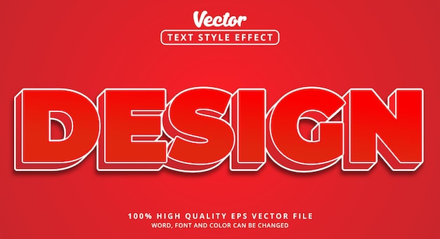 red styled text design full of nuanced shadow elements interesting editable text effect