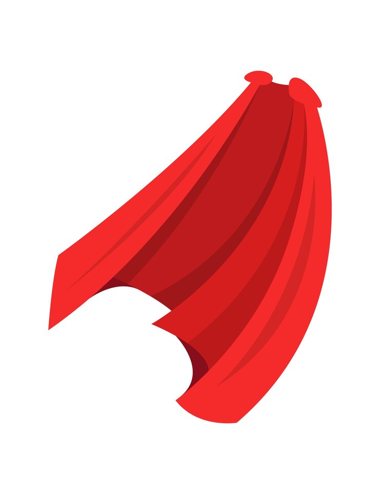 Red superhero cape perfect for creative designs artistic illustrations and more