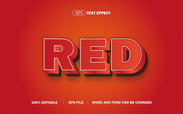 RED TEXT EFFECT EDITABLE