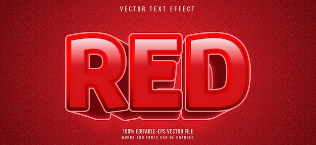 Red text effect