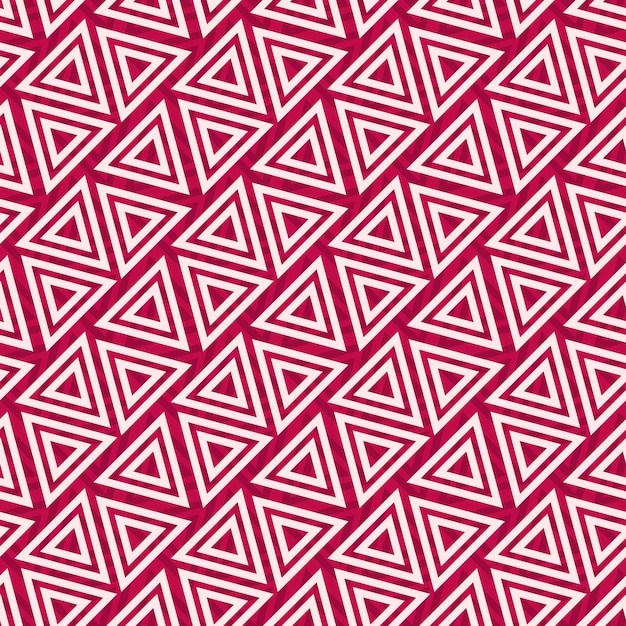 Red triangle geometric shapes seamless pattern