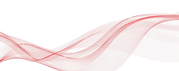 Red Wave Abstract Background