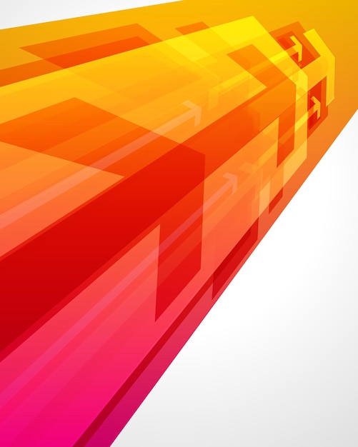 Red yellow abstract arrows flow digital data up direction stream poster background template vector