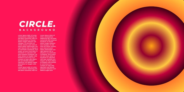 red yellow and orange circle gradient background template copy space for poster or landing page