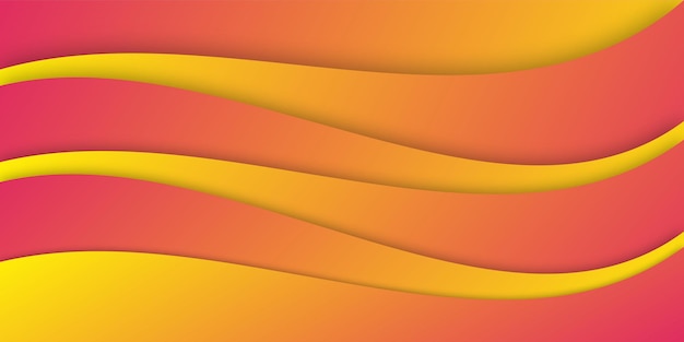Red Yellow Wave Background