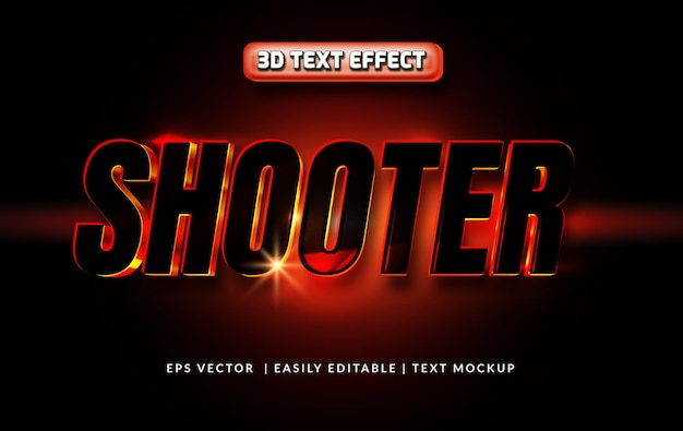 Redigérbar 3D-teksteffekt i shooter-film titelstil