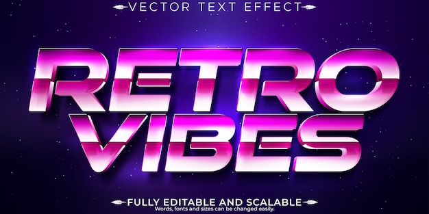 Redigerbar retro vintage-teksteffekt med 70’er- og 80’er-tekststil