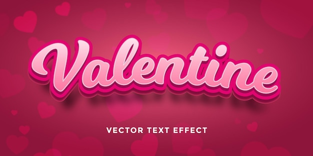 Redigerbar teksteffekt i Valentine