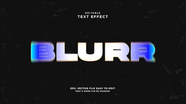 Redigerbar text med suddighetseffekt, textstil med suddighet