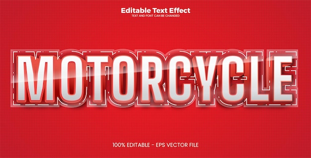 Redigerbar texteffekt för motorcykel i modern trendstil