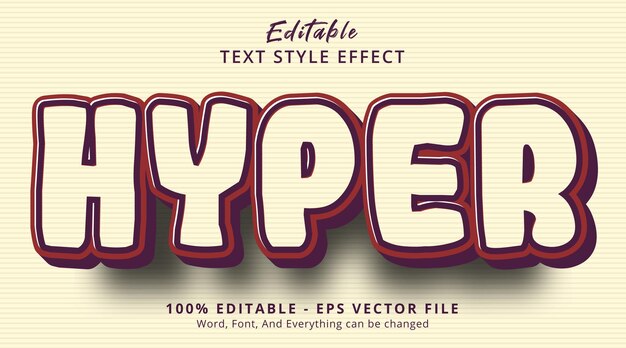 Redigerbar texteffekt, Hypertext på vintagefärgstileffektmall