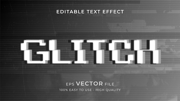 Redigerbar texteffekt med glitch