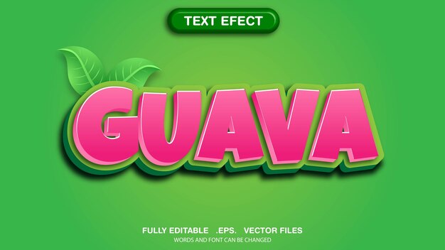 Redigerbare teksteffekter guava tema