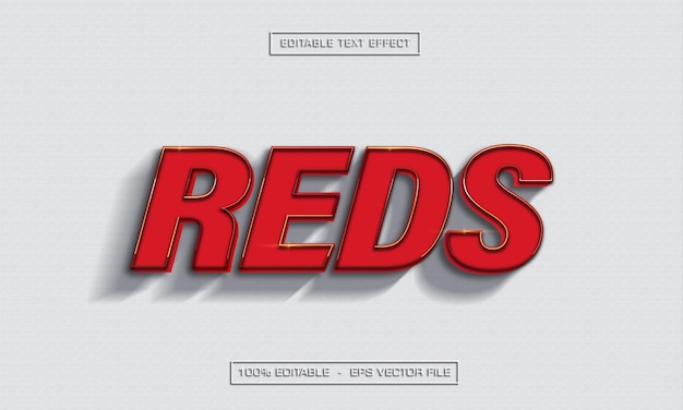 Reds Text Effect Editable
