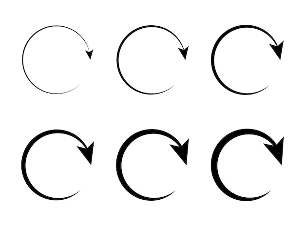 refresh icon or symbol restart icon circle arrow symbolizes vector